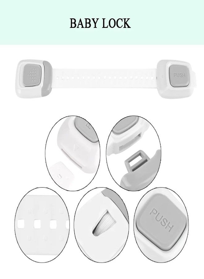 Potency Baby Locks (2-Pack) Child Safety Cabinet Proofing - Safe Quick and Easy 3M Adhesive Cabinet Drawer Door Latches No Screws & Magnets Multi-Purpose for Furniture Kitchen Ovens Toilet Seats - Image 4