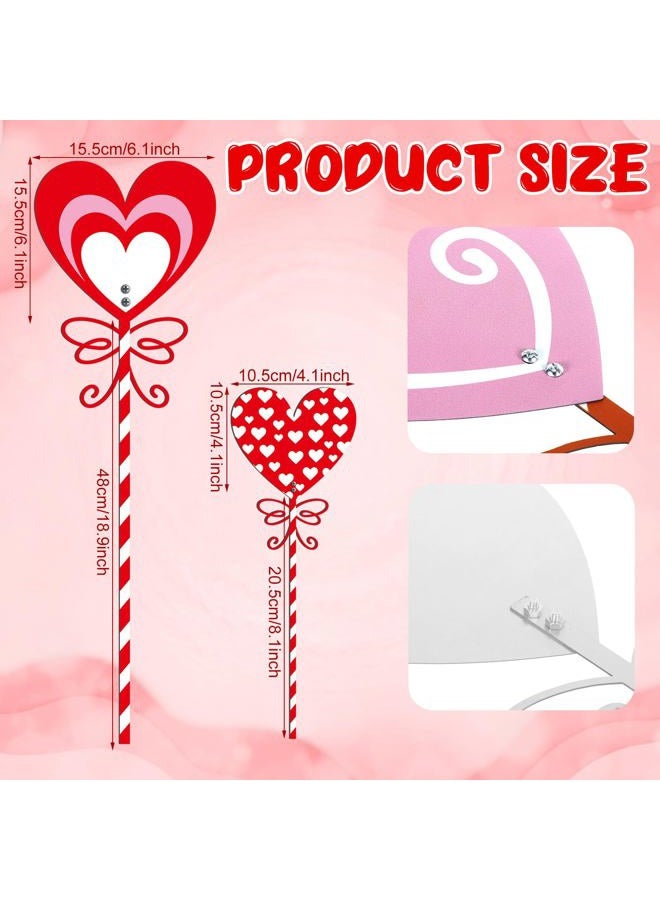 Yaocom 5 Pcs Valentine's Day Metal Heart Garden Stakes 24.4''/ 12" Large Heart Planter Yard Sign Heart Decorative Planter Stakes Decorations for Patio Pathway Indoors Outdoor Decorations - Image 4