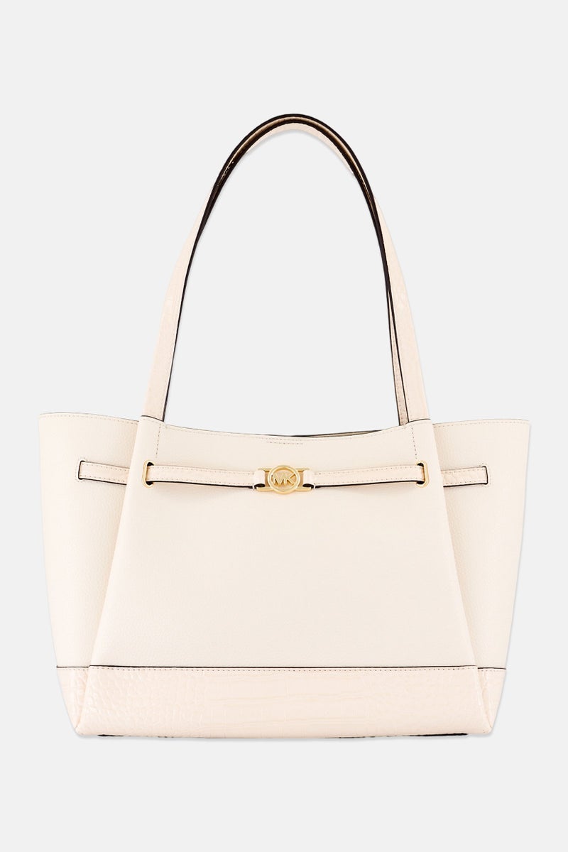 Michael Kors Women Brand Logo Tote Bag, Light Cream  - Image 1