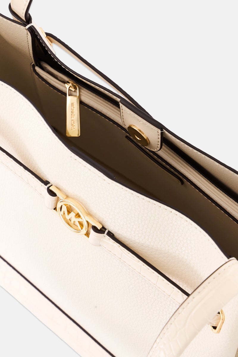 Michael Kors Women Brand Logo Tote Bag, Light Cream  - Image 4