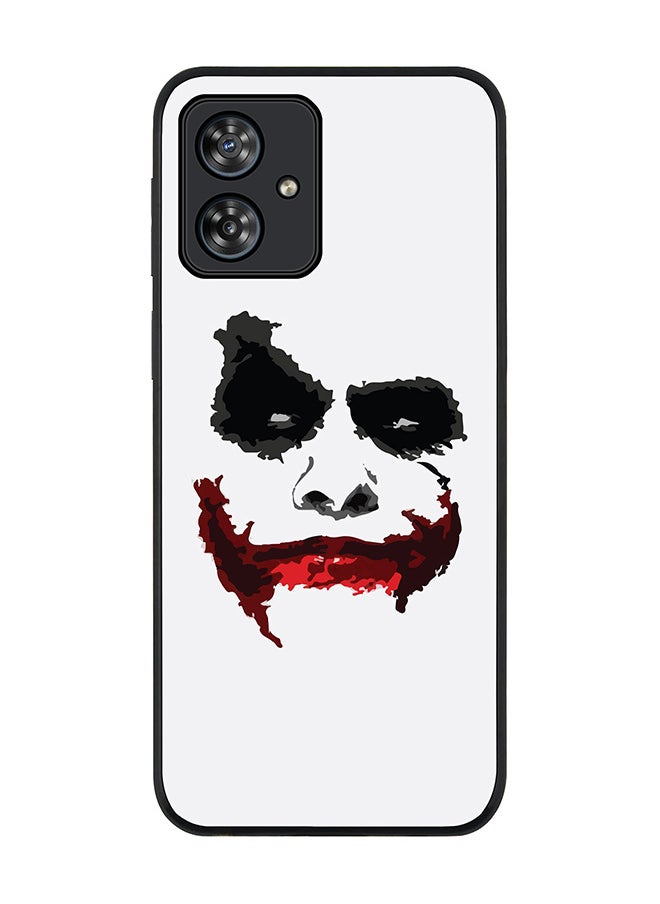 Stylizedd Rugged Black edge case for Motorola Moto G54 / Motorola Moto G54 Power / Motorola Moto G64 5G, Slim fit Flexible Anti Drop Thin Cover - Joker Grin  - Image 1