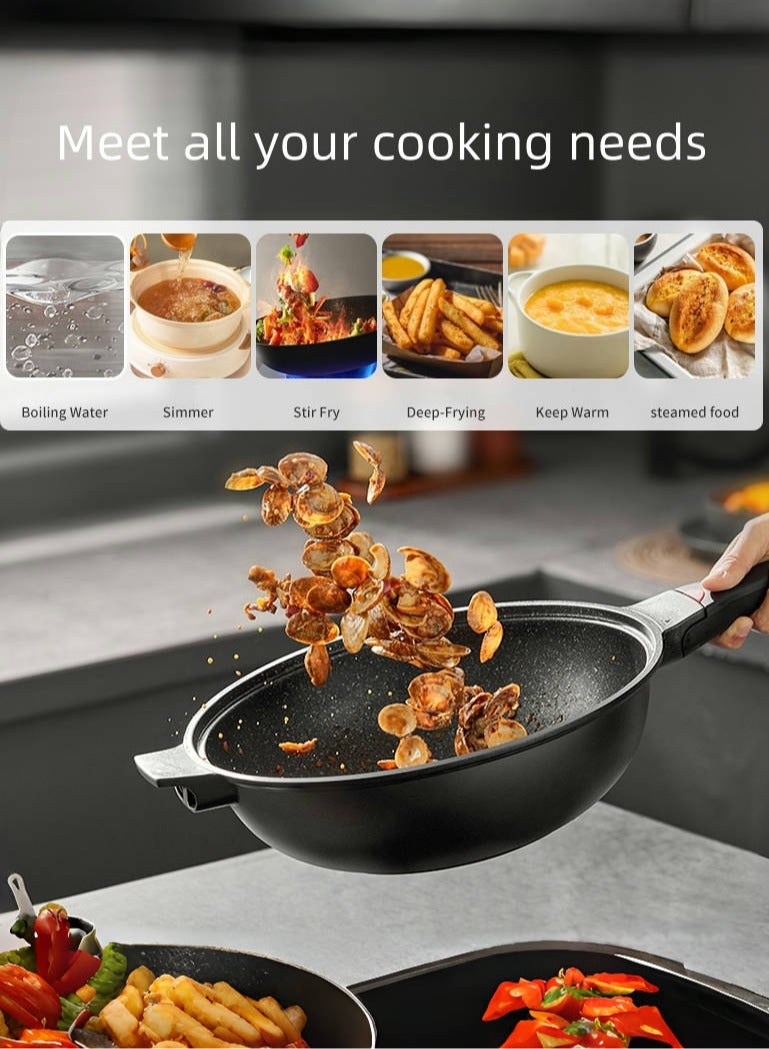 ستارلوكس موقد كهربائي محمول بقوة 1000 وات للطهي مع 5 مستويات قابلة للتعديل لدرجة الحرارة ومقبض للتحكم، موقد أحادي الملف من الحديد الزهر مناسب لجميع أدوات الطهي المنزلية والمخيمات والمركبات الترفيهية - Image 3