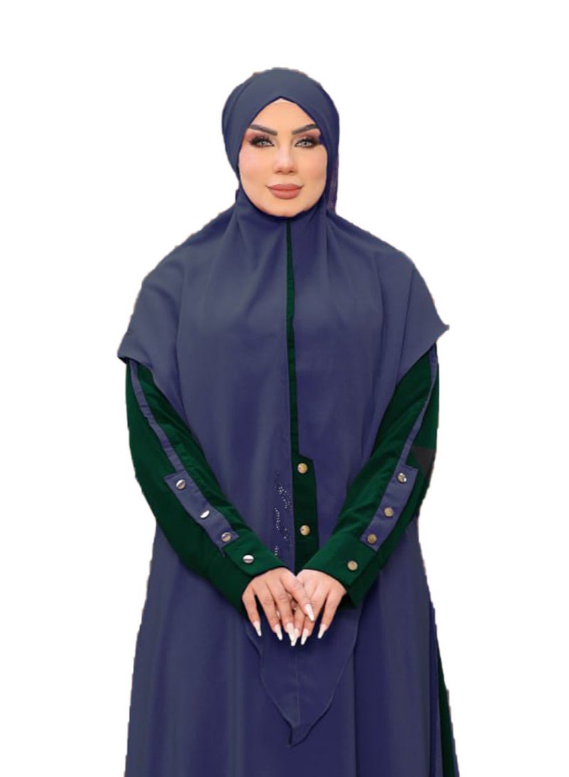 إدناء قطعتين الخامه كريب المقاس وان سايز تلبيس لحد 100 كيلو للنساء  - Image 2