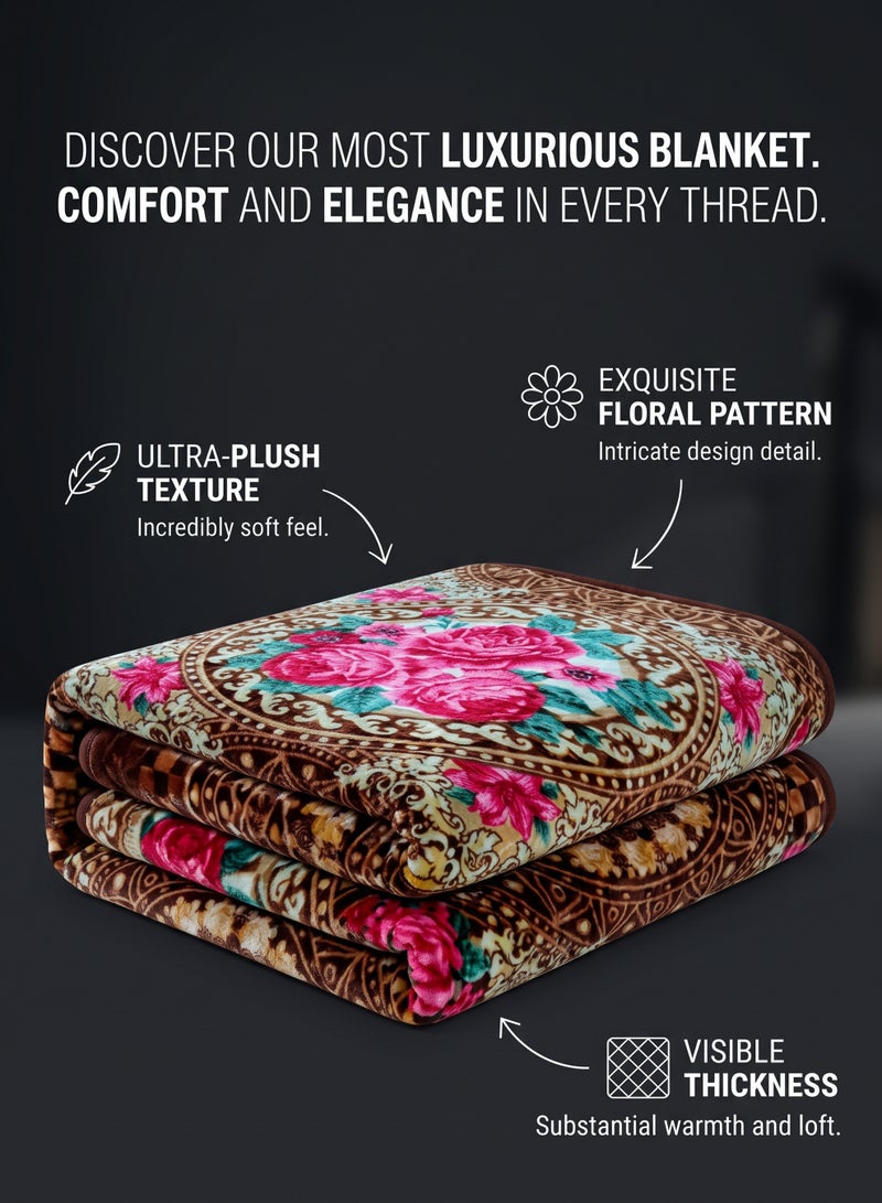 Stargold Heavyweight Single Blanket 160x220cm 4KG 2Ply Blanket for Winter – Ultra Soft Plush Double Sided Flannel Fleece Bed Blanket, Comfort Double Layer Eco Throw Blanket for Double Bed Size, SG-BL2061 - Image 2