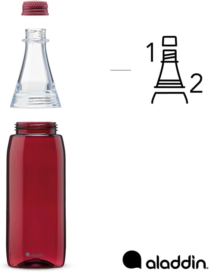 Aladdin Fresco Twist & Go Water Bottle 0.7L Burgundy Red - Leakproof and Dishwasher Safe - Image 5