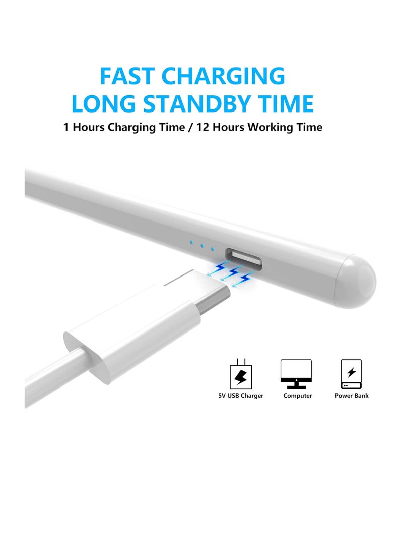 Generic - Stylus Pen for iPad 10/9/8/7/6th Generation, iPad Air 5/4/3rd Generation, iPad Mini 6/5th Generation, iPad Pro 12.9/11th Generation, with Tilt and Palm Rejection, Stylus Pen with Magnetic Adsorption for iPad 2018-2022. - Image 1