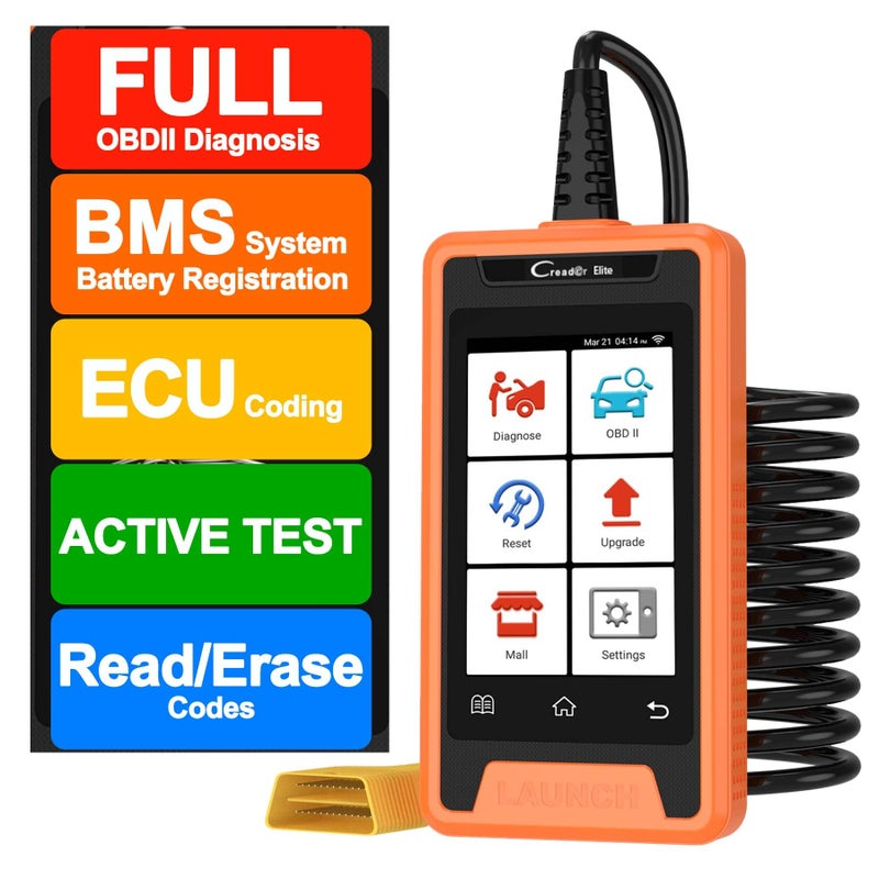 Launch Diagnostic Scanner Tool for BMW 2024 Enhanced MultiSystem OBD2 Scanner Auto Fault Code Reader with BiDirectional Control Battery Registration for BMW After 1996