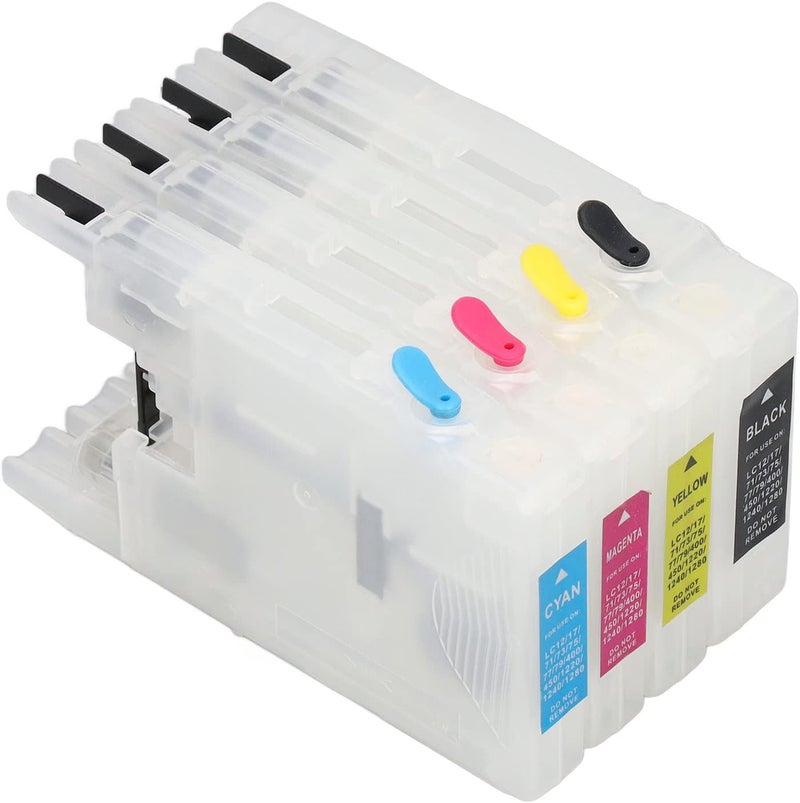 4Pcs Ink Cartridges Compatible with BK C M Y 4 - Color Refillable Replacement for Inkjet Printer, Durable PP Material, No Leakage, Smooth Printing for Photos Documents - Image 2