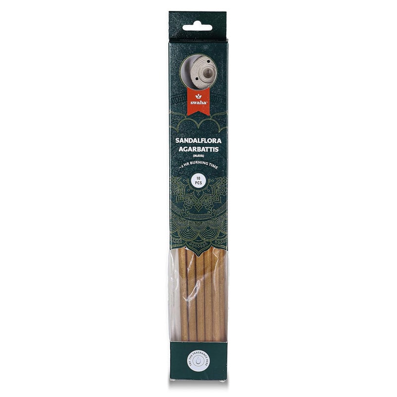 Swaha Swaha Sandalflora Agarbatti Set of 10 2 Hours Burning time Long Lasting Sandalflora Fragrance Incense Sticks Pack of 1  - Image 5