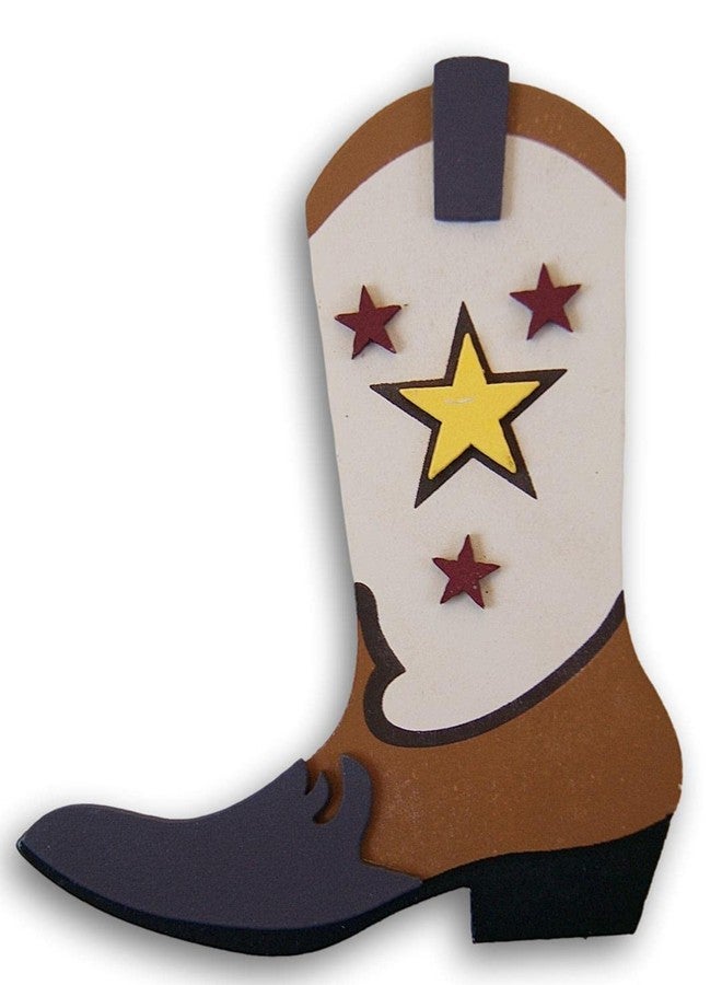 MPD Wood Painted Cutout Shape(Cowboy Boot)