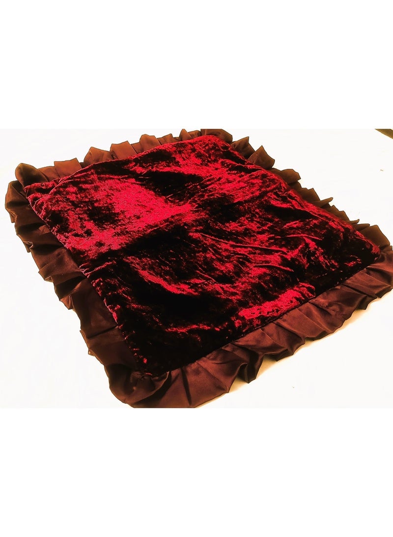 Velvet cushion cover Handmade pleated edges 100% high quality - Image 2