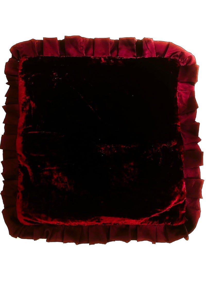 Velvet cushion cover Handmade pleated edges 100% high quality - Image 3