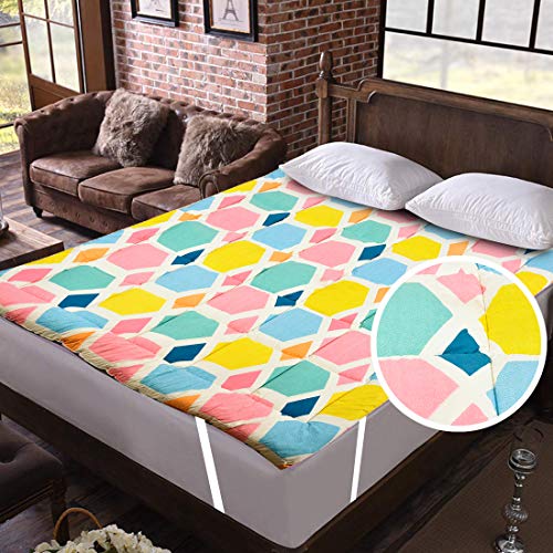 RRC Super Soft 700 GSM Hollow Fiber Filled Mattress Padding/Topper for Comfortable Sleep, 4 Corner Elastic Band King Size 72X78(Inches) 6X6.5(Feet) Mattress Topper - Image 1