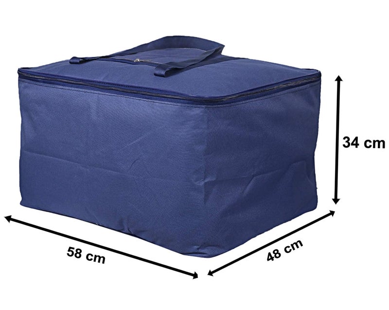 Kuber Industries Rexine Underbed Storage Clothes Bag Blue CTKTC8722 Standard - Image 4