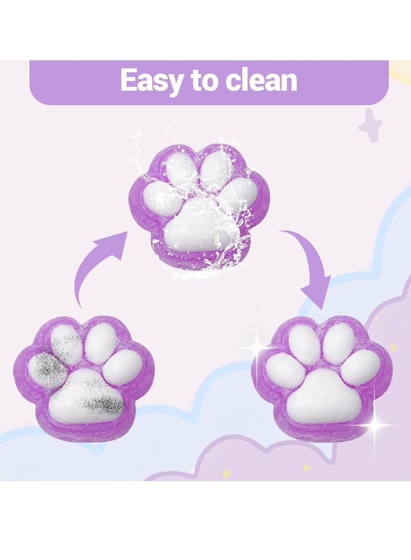 بيبي لاند 4 قطع من الضغط على مخالب القطط، العاب ضغط اسفنجية على شكل مخالب قطة، لعبة اسفنجية ناعمة ولطيفة لتخفيف التوتر والارتداد البطيء ومخالب القط، لعبة تخفيف التوتر - Image 3
