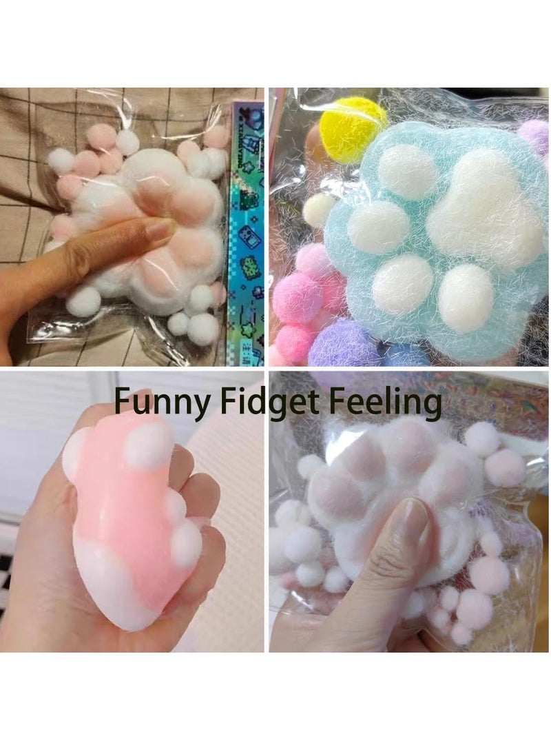 بيبي لاند 4 قطع من الضغط على مخالب القطط، العاب ضغط اسفنجية على شكل مخالب قطة، لعبة اسفنجية ناعمة ولطيفة لتخفيف التوتر والارتداد البطيء ومخالب القط، لعبة تخفيف التوتر - Image 4