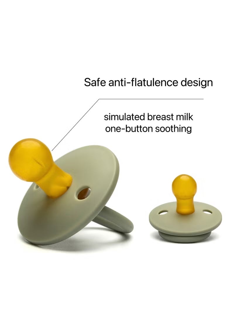 Concretization 1 Piece Latex Pacifier for Baby 0-6 Months Grey - Image 2