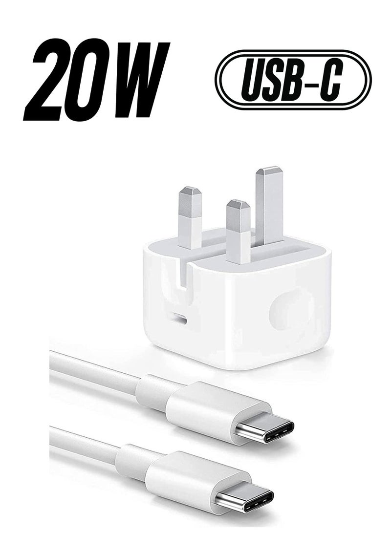 ELTRAZONE 20W Charger And Plug With 6.6Ft Fast Usb-C Charging Cable Replacement Compatible For Pixel 5 - Image 1