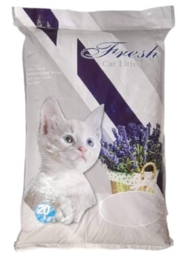 Fresh cat litter with lavender scent - 20 kg