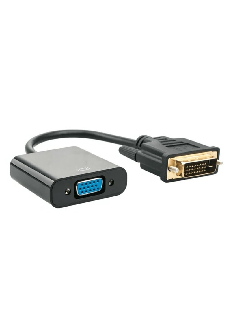 DVI to VGA Adapter, RedR 1080p Active DVI-D to VGA Adapter Converter 24+1 Male to Female Adapter - Image 1