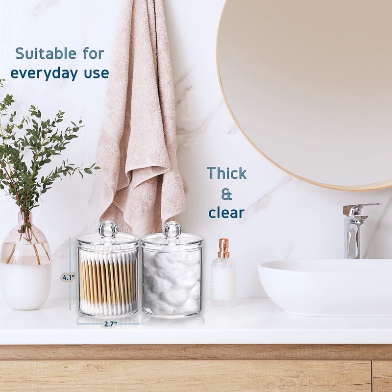 TPGP Hearth & Harbor Bathroom Storage Organizer with Apothecary Jars - White - Image 5