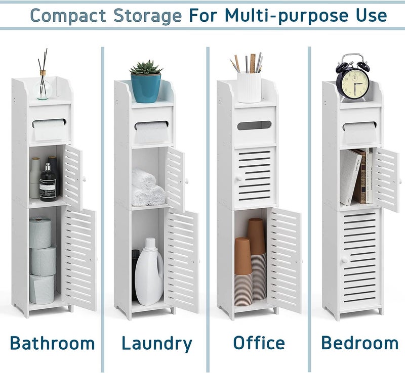 TPGP Hearth & Harbor Bathroom Storage Organizer with Apothecary Jars - White - Image 4