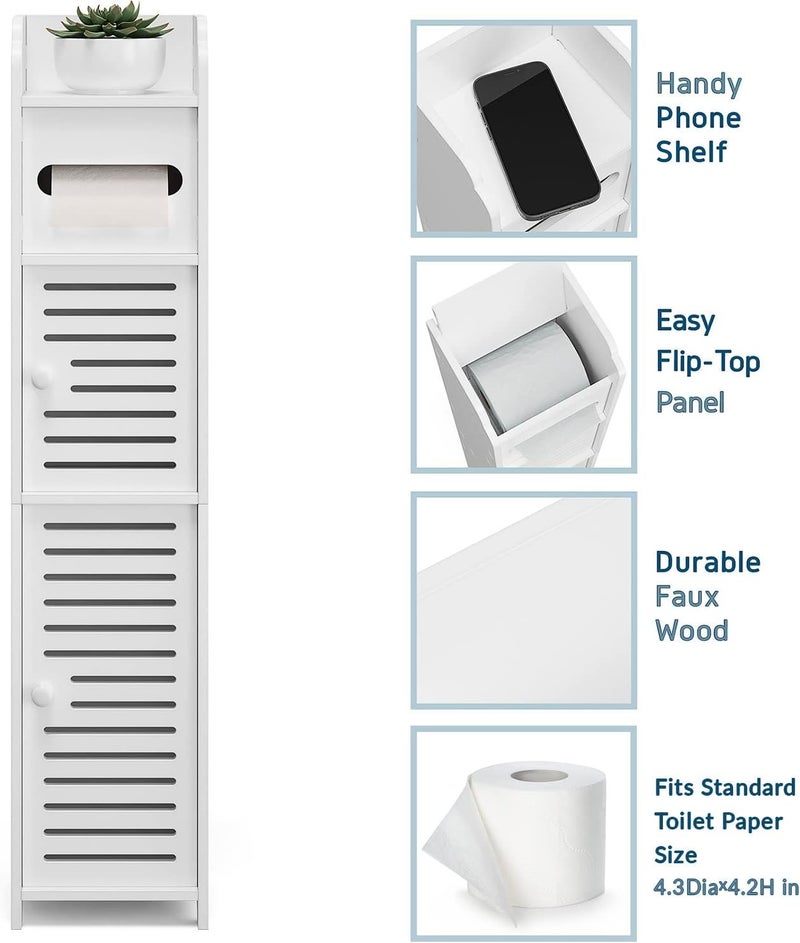 TPGP Hearth & Harbor Bathroom Storage Organizer with Apothecary Jars - White - Image 3