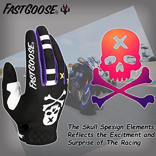 FASTGOOSE Dirt Bike Motocross Gloves - Motorbike Riding Bike Gloves for ATV MX MTB Off Road Racing Sports Cycling (Black, Small) - Image 4