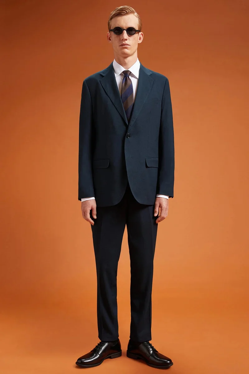 دوبل غانغر Men's single-breasted suit - Blue