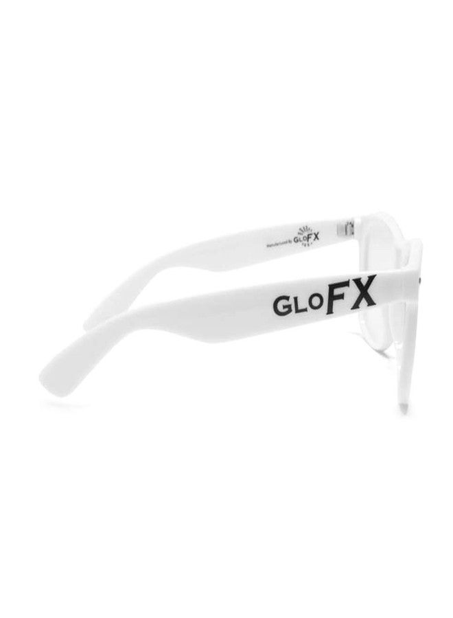 GloFX Ultimate Heart Diffraction Glasses - 3D Rainbow Hearts Effect with White Frames - Great Festival, Concert, and Rave Accessory - Image 4