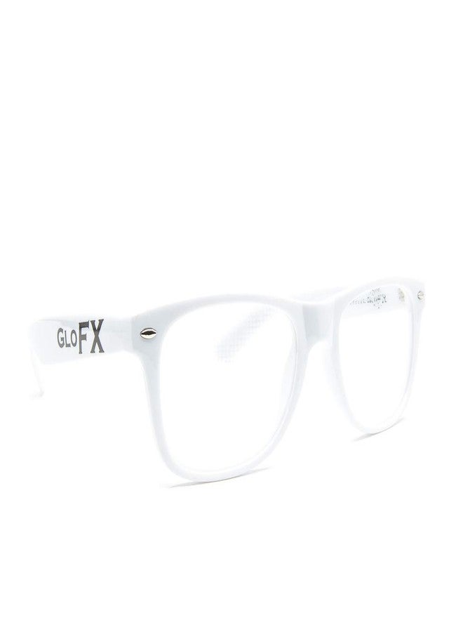 GloFX Ultimate Heart Diffraction Glasses - 3D Rainbow Hearts Effect with White Frames - Great Festival, Concert, and Rave Accessory - Image 3