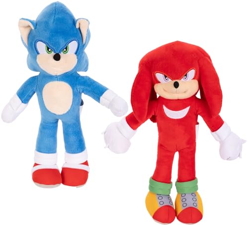 Sonic The Hedgehog 3 Movie Plush Knuckles 9-Inch Stuffed Toy Figures - Officially Licensed 3 Movie, Amazon 2-Pack Kids Plush Toy Figure Set - Image 4