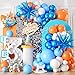 Sowide Orange and Blue Balloon Garland Arch kitOrange Blue White Balloons With Star Foil Balloons for Birthday Decoration Wedding Baby Shower Engagement DIY Decoration Party Supplies - Image 2