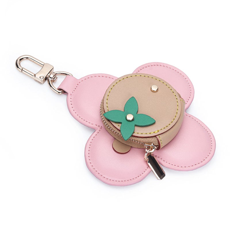 Genuine Leather Fashion Women'S Pendant Bag Buckle Accessory Cowhide Niche Design Sunflower Small Bag - Image 5