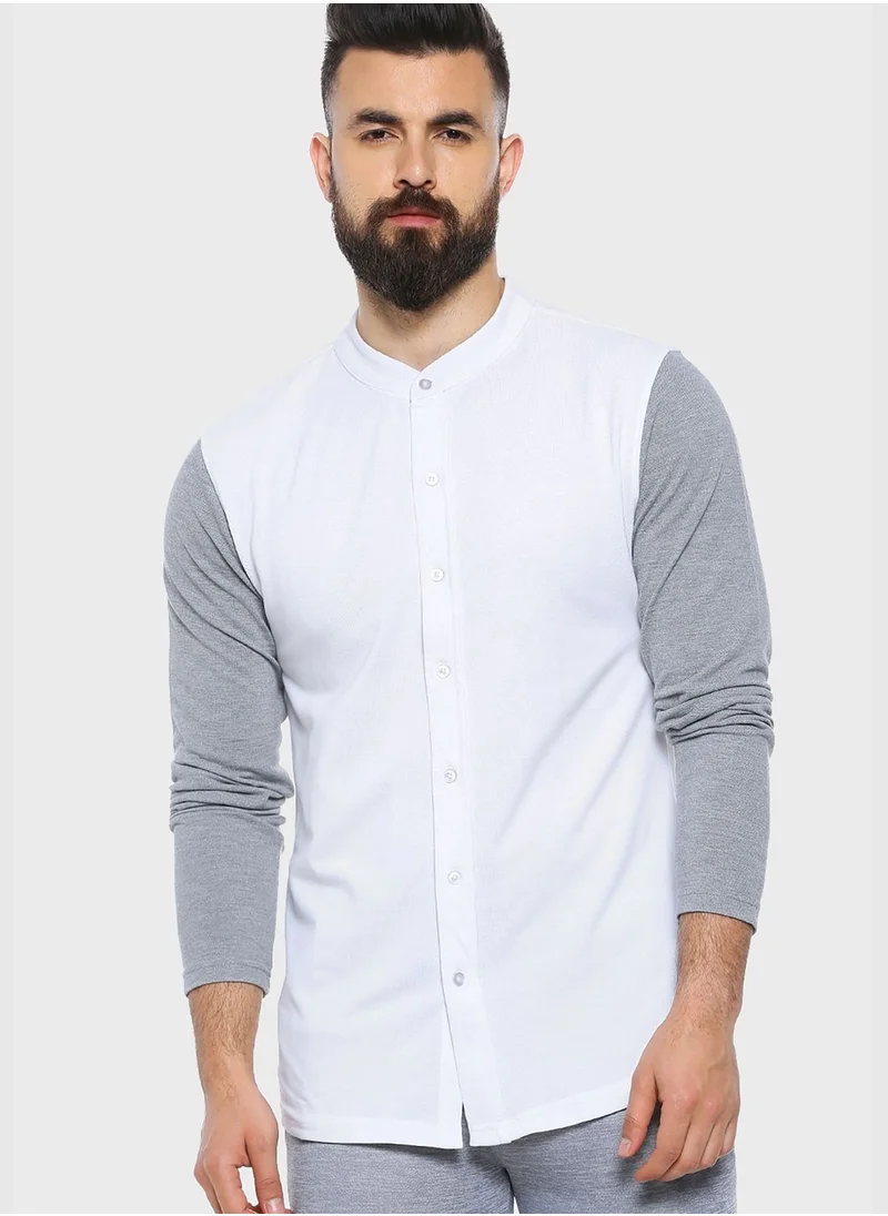 Campus Sutra Color Block Shirt