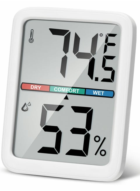 Digital Thermometer Hygrometer with LCD Display, High Accuracy Indoor Thermometer for Home, Office, and Greenhouse Use - Reliable Measuring Device for Temperature and Humidity.