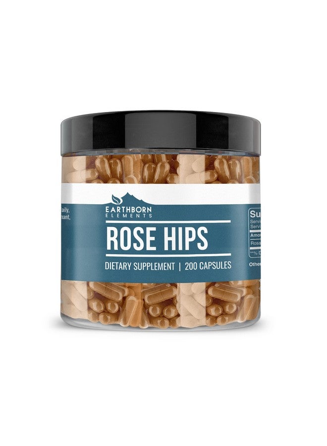 Earthborn Elements Rose HIPS 200 Capsules, Pure & Undiluted, No Additives - Image 1