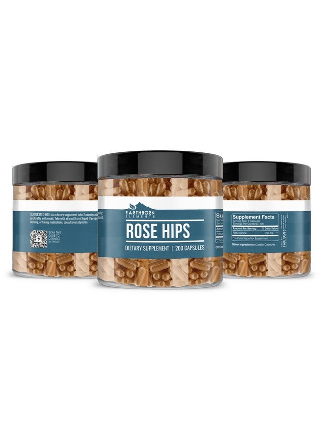 Earthborn Elements Rose HIPS 200 Capsules, Pure & Undiluted, No Additives - Image 2