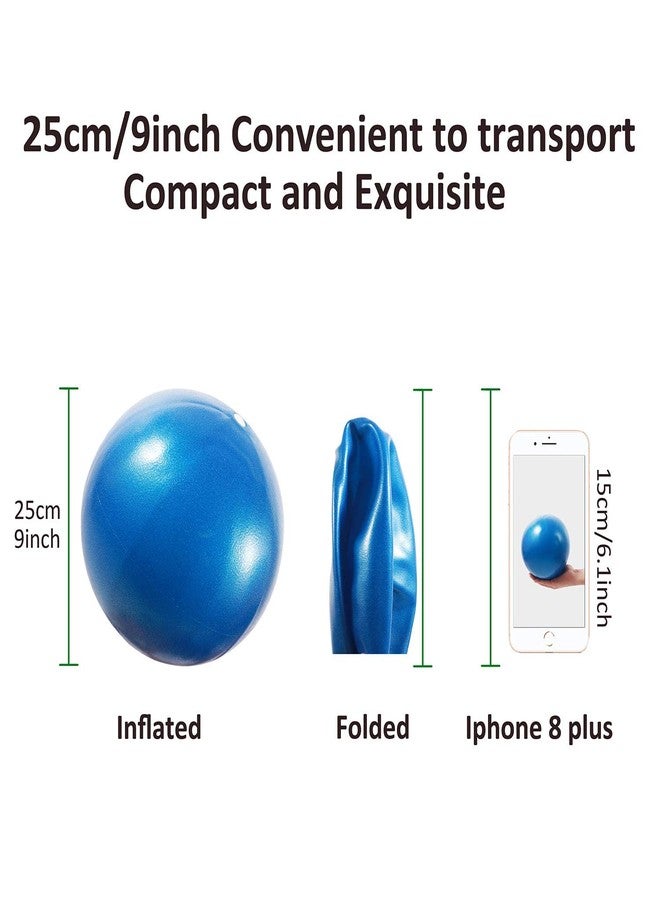 SKYFUN (LABEL) Full Body Inflatable Shaping Fitness Fit Gym Pilates Swiss Ball for Balance, Stability, Stretching, Core Fitness(9 Inch, Blue Color) - Image 2