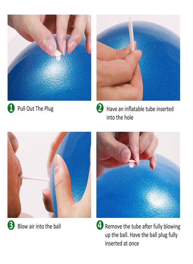SKYFUN (LABEL) Full Body Inflatable Shaping Fitness Fit Gym Pilates Swiss Ball for Balance, Stability, Stretching, Core Fitness(9 Inch, Blue Color) - Image 3