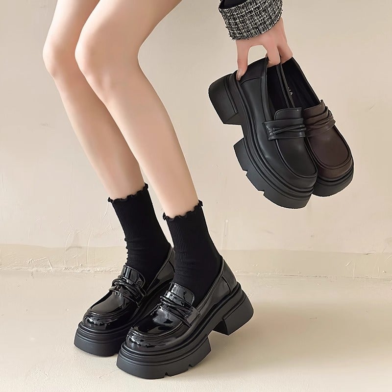 Loafers Women'S Design Explosions Shoes Women'S Shoes British Style Small Leather Shoes Women'S Black Single Shoes - Image 3