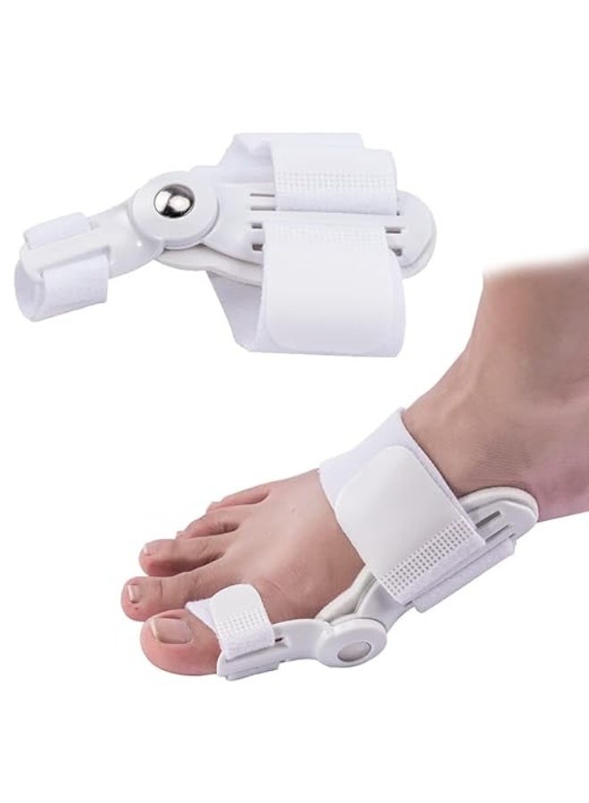Adjustable Bunion Corrector & Orthopedic Splint - Professional Pain Relief & Toe Alignment for Men & Women - Breathable Fracture Support for Left & Right Foot (White) - Image 1