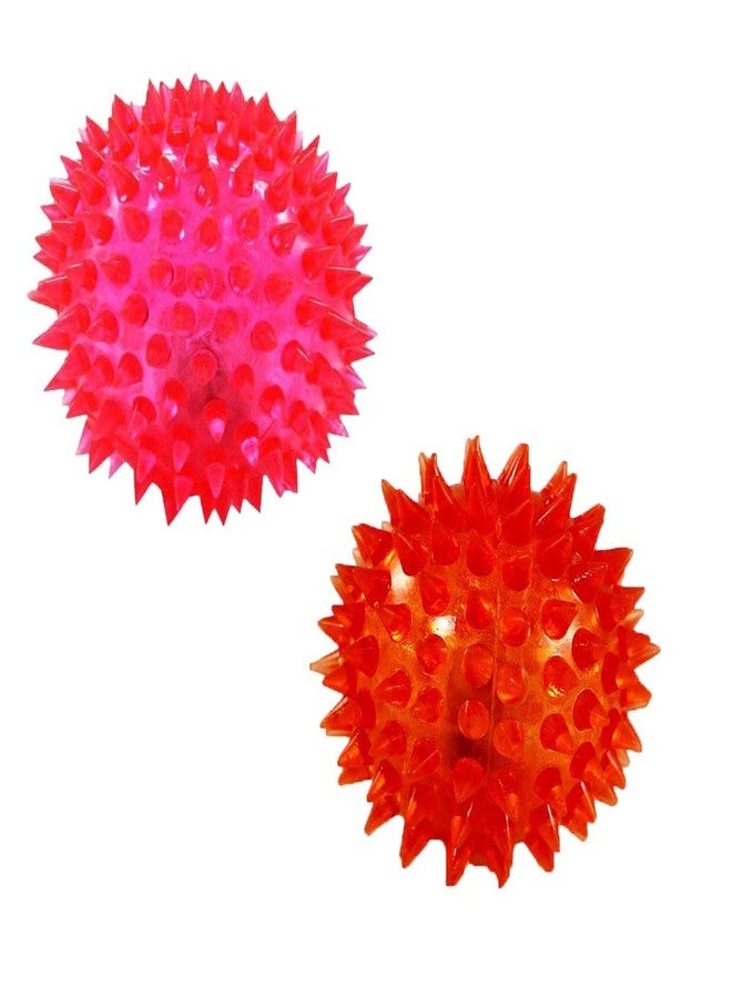 NPRC Elastic Spike Ball with LED Flash Light & Sound - 6 cm(Pack of 2) - Image 1