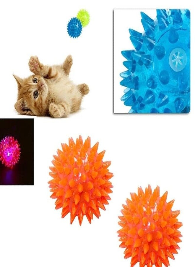 NPRC Elastic Spike Ball with LED Flash Light & Sound - 6 cm(Pack of 2) - Image 3