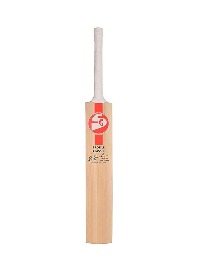 SG Profile Classic Kashmir Willow Cricket Bat | Color: Multicolor | Size: Mens, Short Handle | For Men & Boys | Material: Wood | Traditionally Shaped for Superb Strokes | Shock Absorption  - Image 1