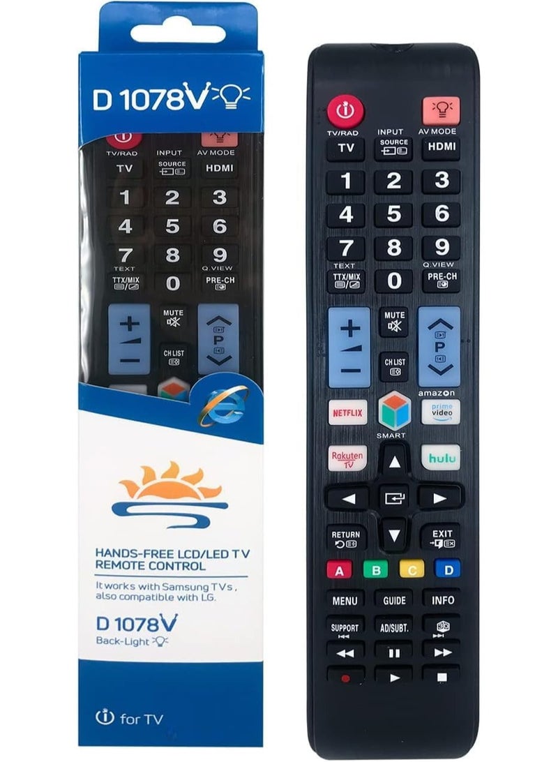 TV Remote Works with Samsung D1078V TV Replacement  televisions (LED,LCD,Plasma) – Ideal TV Replacement Remote Control with Same Functions as The Original Samsung Remote - Black - Image 3