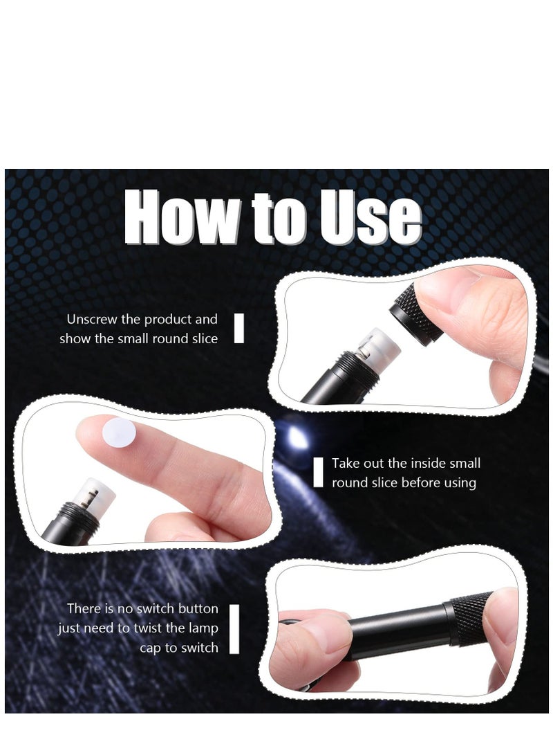 Zikra 25 Pack Mini LED Keychain Flashlight Mini Keychain Flashlights Bulk with Carabiner Pocket Keychain Flashlight High Lumen EDC Handheld Flashlight for Camping Hiking Outdoor Activity Black - Image 2