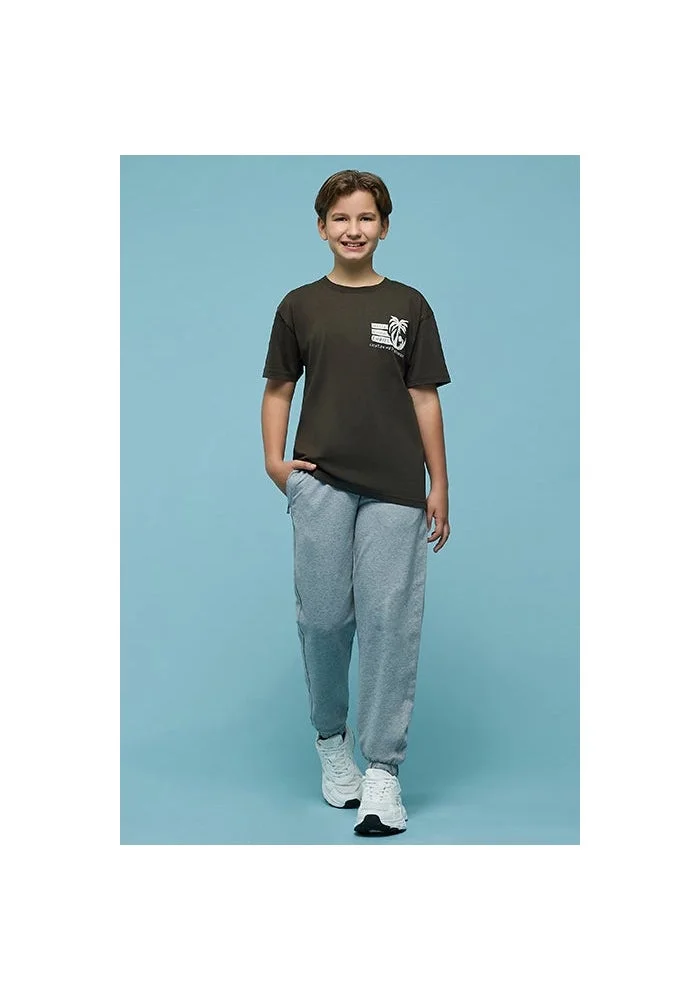 R&b Printed T-Shirt with Crew Neck and Short Sleeves