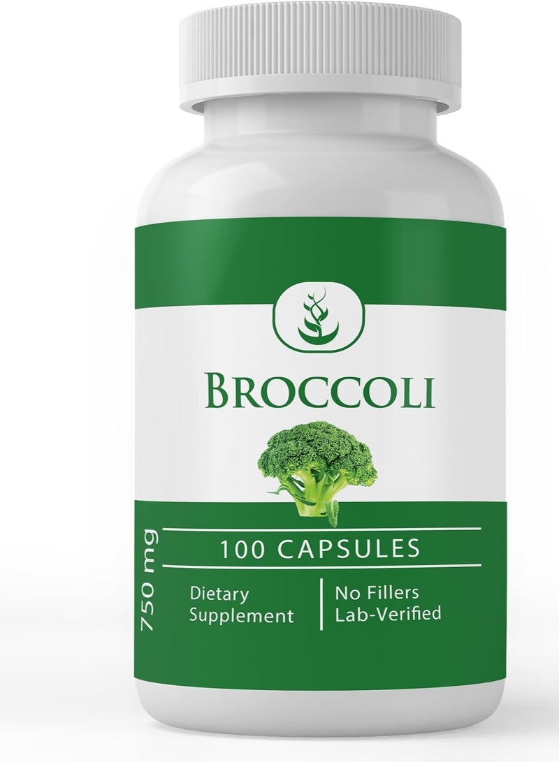 Pure Organic Ingredients Pure Original Ingredients Broccoli Extract Capsules, (100 Capsules) Always Pure, No Additives Or Fillers, Lab Verified - Image 1