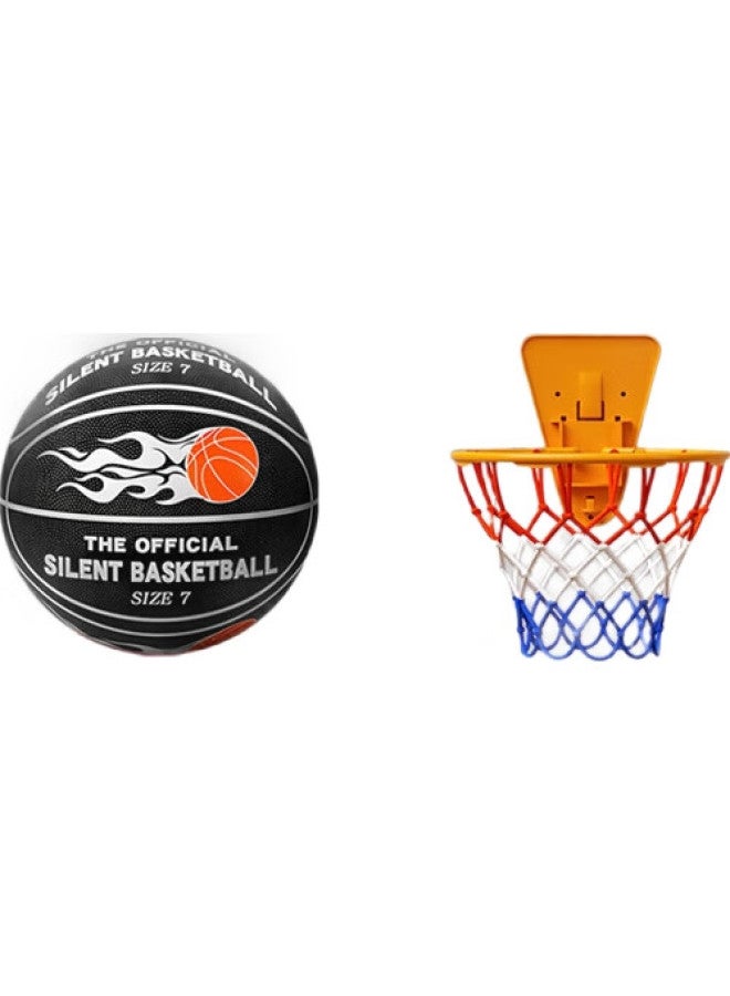 WEISHIDUN Silent Basketball, Size 7, Toy, Noiseless, For Children And Adults, Indoor Training, Elastic Ball, Noiseless, With Basket - Image 3